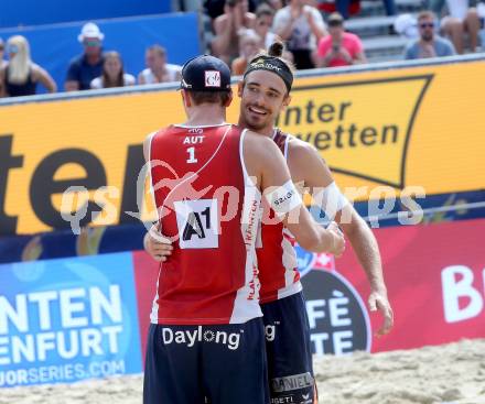 Beachvolleyball. Beach Volleyball Major Series. Lorenz PETUTSCHNIG, Daniel MUELLNER (AUT). Klagenfurt, 27.7.2016.
Foto: Kuess
---
pressefotos, pressefotografie, kuess, qs, qspictures, sport, bild, bilder, bilddatenbank