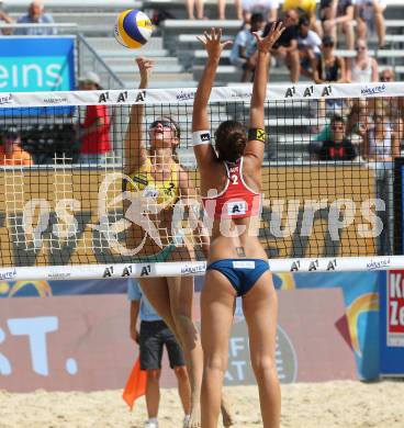 Beachvolleyball. Beach Volleyball Major Series. Teresa STRAUSS (AUT), Chantal LABOUREUR (GER). Klagenfurt, 27.7.2016.
Foto: Kuess
---
pressefotos, pressefotografie, kuess, qs, qspictures, sport, bild, bilder, bilddatenbank