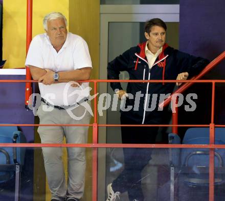 EBEL. Eishockey Bundesliga. KAC. Training.  Hellmuth Reichel, Oliver Pilloni,. Klagenfurt, am 27.7.2016.
Foto: Kuess
---
pressefotos, pressefotografie, kuess, qs, qspictures, sport, bild, bilder, bilddatenbank