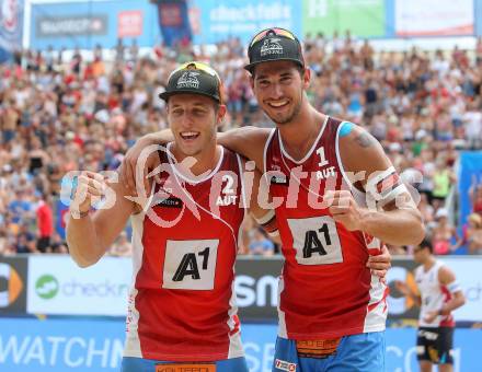 Beachvolleyball. Beach Volleyball Major Series. Martin ERMACORA, Moritz Bernd PRISTAUZ-TELSNIGG (AUT). Klagenfurt, 28.7.2016.
Foto: Kuess
---
pressefotos, pressefotografie, kuess, qs, qspictures, sport, bild, bilder, bilddatenbank