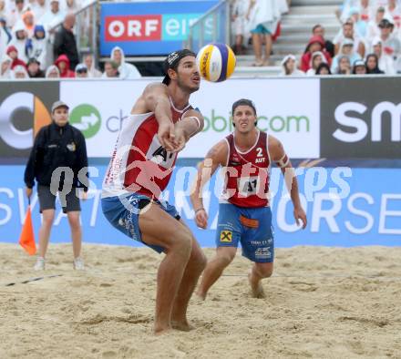 Beachvolleyball. Beach Volleyball Major Series. Martin ERMACORA, Moritz Bernd PRISTAUZ-TELSNIGG (AUT). Klagenfurt, 28.7.2016.
Foto: Kuess
---
pressefotos, pressefotografie, kuess, qs, qspictures, sport, bild, bilder, bilddatenbank