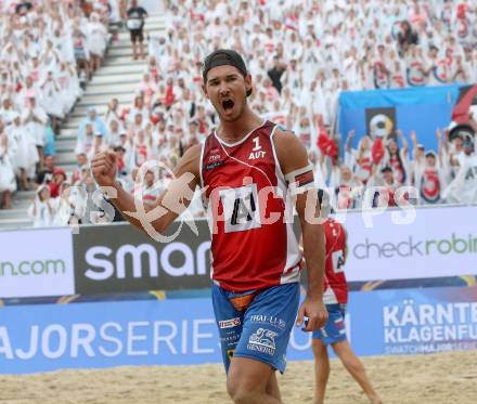 Beachvolleyball. Beach Volleyball Major Series. Martin ERMACORA, Moritz Bernd PRISTAUZ-TELSNIGG (AUT). Klagenfurt, 28.7.2016.
Foto: Kuess
---
pressefotos, pressefotografie, kuess, qs, qspictures, sport, bild, bilder, bilddatenbank