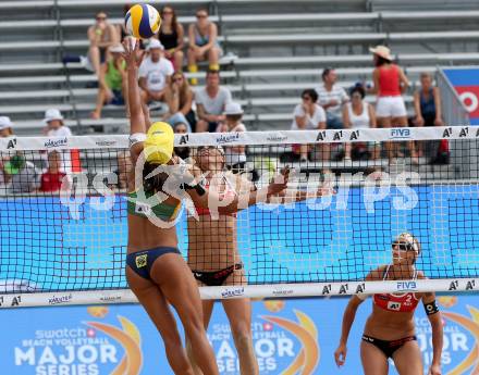 Beachvolleyball. Beach Volleyball Major Series. Barbara Hansel, Stefanie Schwaiger (AUT). Klagenfurt, 28.7.2016.
Foto: Kuess
---
pressefotos, pressefotografie, kuess, qs, qspictures, sport, bild, bilder, bilddatenbank