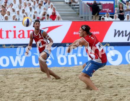 Beachvolleyball. Beach Volleyball Major Series. Martin ERMACORA, Moritz Bernd PRISTAUZ-TELSNIGG (AUT). Klagenfurt, 28.7.2016.
Foto: Kuess
---
pressefotos, pressefotografie, kuess, qs, qspictures, sport, bild, bilder, bilddatenbank