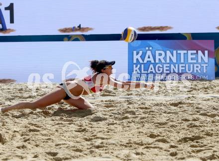 Beachvolleyball. Beach Volleyball Major Series. Lena Maria PLESIUTSCHNIG,  (AUT). Klagenfurt, 28.7.2016.
Foto: Kuess
---
pressefotos, pressefotografie, kuess, qs, qspictures, sport, bild, bilder, bilddatenbank