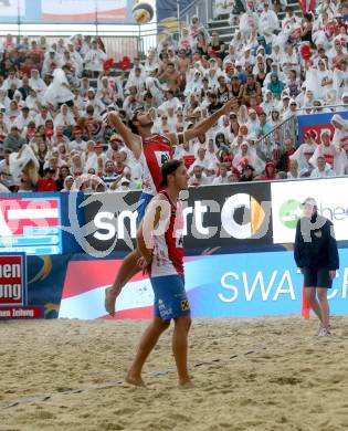 Beachvolleyball. Beach Volleyball Major Series. Martin ERMACORA, Moritz Bernd PRISTAUZ-TELSNIGG (AUT). Klagenfurt, 28.7.2016.
Foto: Kuess
---
pressefotos, pressefotografie, kuess, qs, qspictures, sport, bild, bilder, bilddatenbank