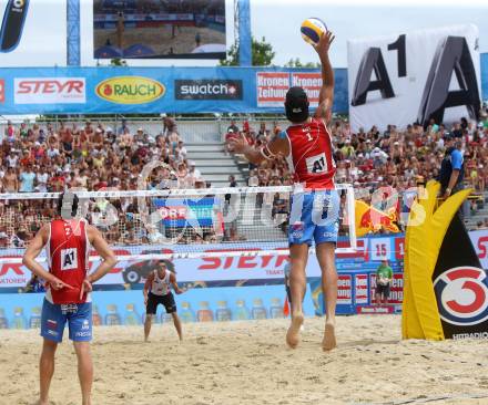 Beachvolleyball. Beach Volleyball Major Series. Martin ERMACORA, Moritz Bernd PRISTAUZ-TELSNIGG (AUT). Klagenfurt, 28.7.2016.
Foto: Kuess
---
pressefotos, pressefotografie, kuess, qs, qspictures, sport, bild, bilder, bilddatenbank