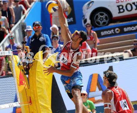 Beachvolleyball. Beach Volleyball Major Series. Martin ERMACORA, Moritz Bernd PRISTAUZ TELSNIGG (AUT). Klagenfurt, 29.7.2016.
Foto: Kuess
---
pressefotos, pressefotografie, kuess, qs, qspictures, sport, bild, bilder, bilddatenbank