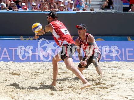 Beachvolleyball. Beach Volleyball Major Series.  Clemens DOPPLER, Alexander HORST (AUT). Klagenfurt, 29.7.2016.
Foto: Kuess
---
pressefotos, pressefotografie, kuess, qs, qspictures, sport, bild, bilder, bilddatenbank