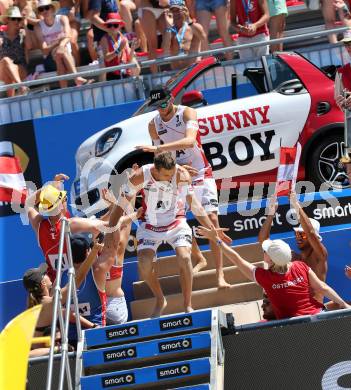 Beachvolleyball. Beach Volleyball Major Series.  Robin Valentin SEIDL, Alexander  Xandi HUBER (AUT). Klagenfurt, 29.7.2016.
Foto: Kuess
---
pressefotos, pressefotografie, kuess, qs, qspictures, sport, bild, bilder, bilddatenbank