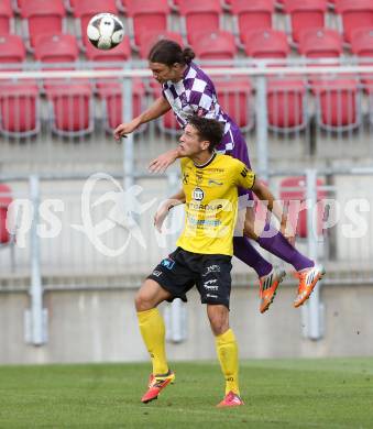 Fussball Regionalliga. SK Austria Klagenfurt gegen Allerheiligen. Raphael Nageler, (Klagenfurt), Bastian Rupp (Allerheiligen). Klagenfurt, am 29.7.2016.
Foto: Kuess
---
pressefotos, pressefotografie, kuess, qs, qspictures, sport, bild, bilder, bilddatenbank