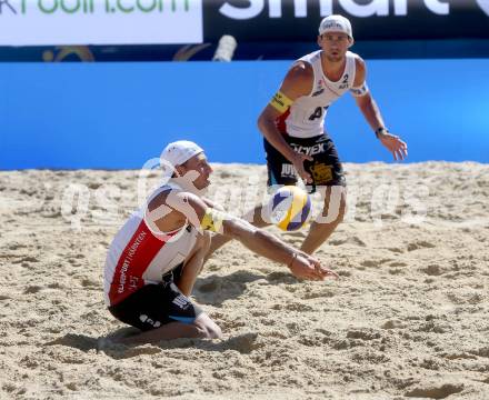 Beachvolleyball. Beach Volleyball Major Series. Thomas KUNERT, Christoph DRESSLER (AUT). Klagenfurt, 29.7.2016.
Foto: Kuess
---
pressefotos, pressefotografie, kuess, qs, qspictures, sport, bild, bilder, bilddatenbank