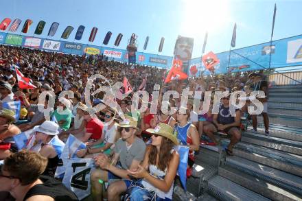 Beachvolleyball. Beach Volleyball Major Series. Fans.  Klagenfurt, 30.7.2016.
Foto: Kuess

---
pressefotos, pressefotografie, kuess, qs, qspictures, sport, bild, bilder, bilddatenbank