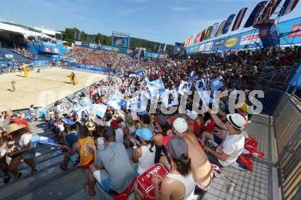 Beachvolleyball. Beach Volleyball Major Series. Fans.  Klagenfurt, 30.7.2016.
Foto: Kuess
---
pressefotos, pressefotografie, kuess, qs, qspictures, sport, bild, bilder, bilddatenbank