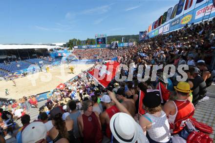 Beachvolleyball. Beach Volleyball Major Series. Fans.  Klagenfurt, 30.7.2016.
Foto: Kuess
---
pressefotos, pressefotografie, kuess, qs, qspictures, sport, bild, bilder, bilddatenbank