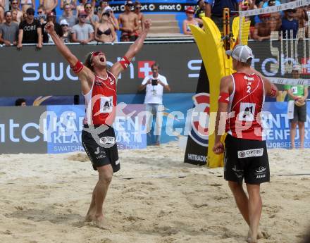 Beachvolleyball. Beach Volleyball Major Series.  Aleksandrs SAMOILOVS, Janis SMEDINS (LAT). Klagenfurt, 31.7.2016.
Foto: Kuess
---
pressefotos, pressefotografie, kuess, qs, qspictures, sport, bild, bilder, bilddatenbank