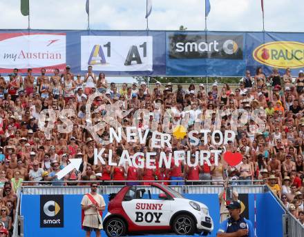 Beachvolleyball. Beach Volleyball Major Series.  Fans. Klagenfurt, 31.7.2016.
Foto: Kuess
---
pressefotos, pressefotografie, kuess, qs, qspictures, sport, bild, bilder, bilddatenbank