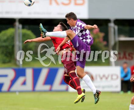 Fussball. Regionalliga. ATSV Wolfsberg gegen SK Austria Klagenfurt. Robert Vijatovic (Wolfsberg), Ambrozije Soldo (Klagenfurt). Wolfsberg, 5.8.2016.
Foto: Kuess
---
pressefotos, pressefotografie, kuess, qs, qspictures, sport, bild, bilder, bilddatenbank