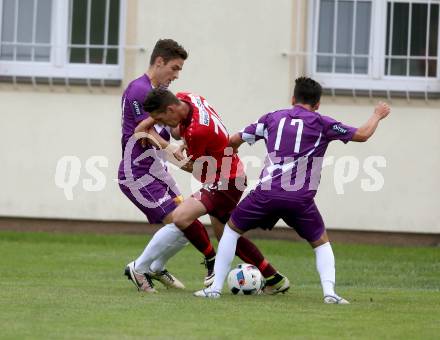 Fussball. Regionalliga. ATSV Wolfsberg gegen SK Austria Klagenfurt. Patrick Pfennich (Wolfsberg),  Sergen Oeztuerk, Julian Salentinig (Klagenfurt). Wolfsberg, 5.8.2016.
Foto: Kuess
---
pressefotos, pressefotografie, kuess, qs, qspictures, sport, bild, bilder, bilddatenbank