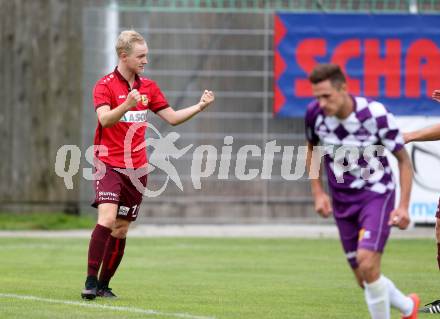 Fussball. Regionalliga. ATSV Wolfsberg gegen SK Austria Klagenfurt. Torjubel Marcel Maximilian Stoni (Wolfsberg). Wolfsberg, 5.8.2016.
Foto: Kuess
---
pressefotos, pressefotografie, kuess, qs, qspictures, sport, bild, bilder, bilddatenbank