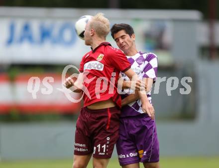 Fussball. Regionalliga. ATSV Wolfsberg gegen SK Austria Klagenfurt. Marcel Maximilian Stoni (Wolfsberg), Luka Bjelica (Klagenfurt). Wolfsberg, 5.8.2016.
Foto: Kuess
---
pressefotos, pressefotografie, kuess, qs, qspictures, sport, bild, bilder, bilddatenbank