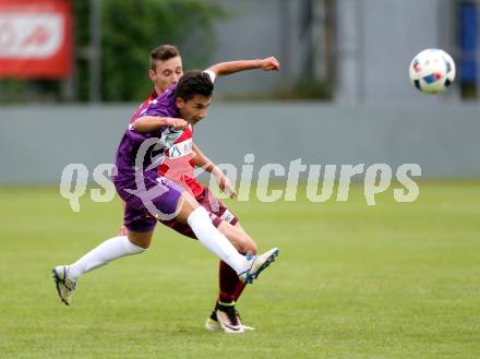 Fussball. Regionalliga. ATSV Wolfsberg gegen SK Austria Klagenfurt. Marcel Hober (Wolfsberg), Sergen Oeztuerk (Klagenfurt). Wolfsberg, 5.8.2016.
Foto: Kuess
---
pressefotos, pressefotografie, kuess, qs, qspictures, sport, bild, bilder, bilddatenbank