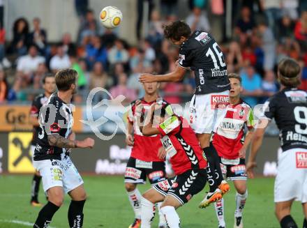 Fussball tipico Bundesliga. RZ Pellets WAC gegen SV Guntamatic Ried.  Boris Huettenbrenner (WAC). Lavanttal Arena Wolfsberg, am 6.8.2016.
Foto: Kuess
---
pressefotos, pressefotografie, kuess, qs, qspictures, sport, bild, bilder, bilddatenbank