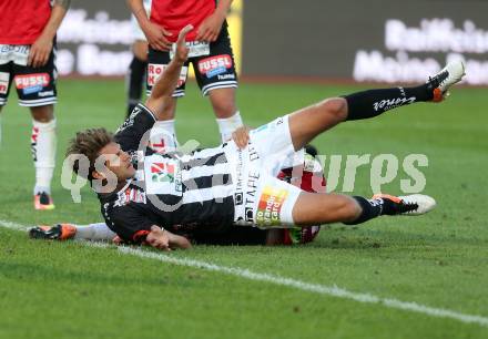 Fussball tipico Bundesliga. RZ Pellets WAC gegen SV Guntamatic Ried.  Torjubel Boris Huettenbrenner (WAC). Lavanttal Arena Wolfsberg, am 6.8.2016.
Foto: Kuess
---
pressefotos, pressefotografie, kuess, qs, qspictures, sport, bild, bilder, bilddatenbank