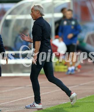 Fussball tipico Bundesliga. RZ Pellets WAC gegen SV Guntamatic Ried.  Jubel Trainer Heimo Pfeifenberger (WAC). Lavanttal Arena Wolfsberg, am 6.8.2016.
Foto: Kuess
---
pressefotos, pressefotografie, kuess, qs, qspictures, sport, bild, bilder, bilddatenbank