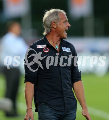 Fussball tipico Bundesliga. RZ Pellets WAC gegen SV Guntamatic Ried.  Jubel Trainer Heimo Pfeifenberger (WAC). Lavanttal Arena Wolfsberg, am 6.8.2016.
Foto: Kuess
---
pressefotos, pressefotografie, kuess, qs, qspictures, sport, bild, bilder, bilddatenbank