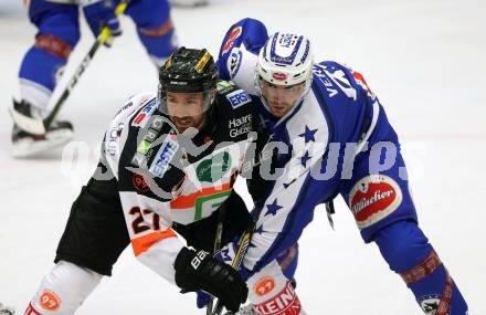 EBEL. Eishockey Bundesliga. Testspiel. VSV gegen Graz 99ers. Miha Verlic(VSV), Stephan Werner (Graz). Villach, am 19.8.2016.
Foto: Kuess
---
pressefotos, pressefotografie, kuess, qs, qspictures, sport, bild, bilder, bilddatenbank