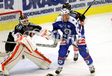 EBEL. Eishockey Bundesliga. Testspiel. VSV gegen Graz 99ers. Jan Urbas(VSV), Sebastian Dahm (Graz). Villach, am 19.8.2016.
Foto: Kuess
---
pressefotos, pressefotografie, kuess, qs, qspictures, sport, bild, bilder, bilddatenbank