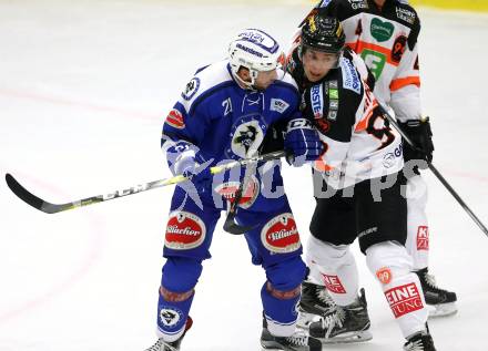 EBEL. Eishockey Bundesliga. Testspiel. VSV gegen Graz 99ers. Benjamin Petrik(VSV), Clemens Unterweger (Graz). Villach, am 19.8.2016.
Foto: Kuess
---
pressefotos, pressefotografie, kuess, qs, qspictures, sport, bild, bilder, bilddatenbank