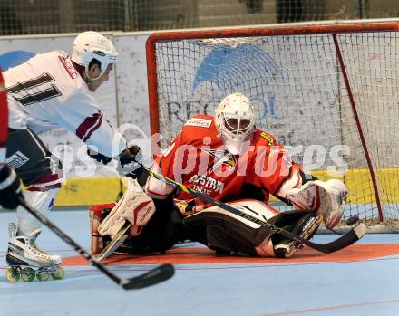 Inline-Hockey WM-Qualifikations-Turnier. Oesterreich gegen Lettland.  Patrick Machreich (Oesterreich). Steindorf, am 25.6.2016.
Foto: Kuess
---
pressefotos, pressefotografie, kuess, qs, qspictures, sport, bild, bilder, bilddatenbank