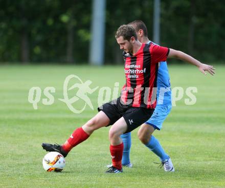 Fussball. Unterliga Ost. Sirnitz gegen Woelfnitz. Lukas Hasslauer (Sirnitz), Johannes Mederer (Woelfnitz). Sirnitz, 30.7.2016.
Foto: Kuess
---
pressefotos, pressefotografie, kuess, qs, qspictures, sport, bild, bilder, bilddatenbank