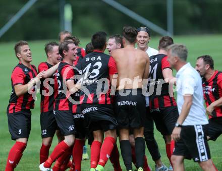 Fussball. Unterliga Ost. Sirnitz gegen Woelfnitz. Jubel (Sirnitz). Sirnitz, 30.7.2016.
Foto: Kuess
---
pressefotos, pressefotografie, kuess, qs, qspictures, sport, bild, bilder, bilddatenbank