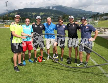 Schi Ski Alpin. Training OESV. Marco Schwarz, Andreas Puelacher, Otmar Striedinger, Herbert Brugger,  Hannes Schwarz, Christian Walder, Matthias Mayer. Seeboden, 4.7.2016.
Foto: Kuess
---
pressefotos, pressefotografie, kuess, qs, qspictures, sport, bild, bilder, bilddatenbank