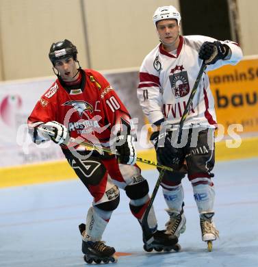 Inline-Hockey WM-Qualifikations-Turnier. Oesterreich gegen Lettland.  Daniel Oberkofler (Oesterreich). Steindorf, am 25.6.2016.
Foto: Kuess
---
pressefotos, pressefotografie, kuess, qs, qspictures, sport, bild, bilder, bilddatenbank