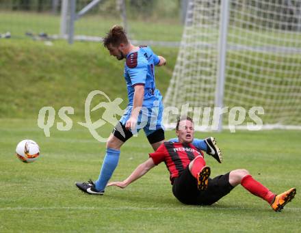 Fussball. Unterliga Ost. Sirnitz gegen Woelfnitz. Marco Huber (Sirnitz), David Podgornik (Woelfnitz). Sirnitz, 30.7.2016.
Foto: Kuess
---
pressefotos, pressefotografie, kuess, qs, qspictures, sport, bild, bilder, bilddatenbank