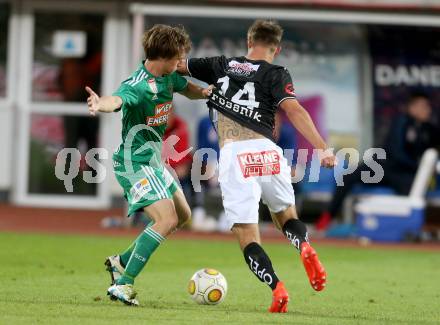 Fussball tipico Bundesliga. RZ Pellets WAC gegen SK Rapid Wien. Philippp Prosenik,  (WAC), Ivan Mocinic (Rapid). Lavanttal Arena Wolfsberg, am 21.8.2016.
Foto: Kuess
---
pressefotos, pressefotografie, kuess, qs, qspictures, sport, bild, bilder, bilddatenbank