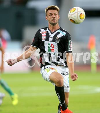 Fussball tipico Bundesliga. RZ Pellets WAC gegen SK Rapid Wien.  Philipp Prosenik (WAC). Lavanttal Arena Wolfsberg, am 21.8.2016.
Foto: Kuess
---
pressefotos, pressefotografie, kuess, qs, qspictures, sport, bild, bilder, bilddatenbank