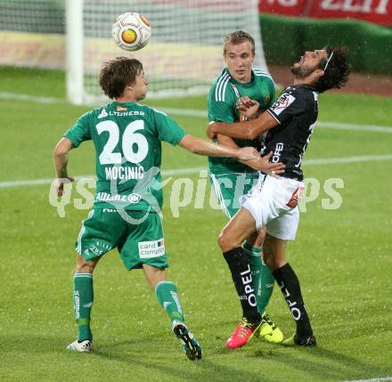 Fussball tipico Bundesliga. RZ Pellets WAC gegen SK Rapid Wien. Ynclan Pajares Jacobo Maria,  (WAC), Ivan Mocinic, Christopher Dibon (Rapid). Lavanttal Arena Wolfsberg, am 21.8.2016.
Foto: Kuess
---
pressefotos, pressefotografie, kuess, qs, qspictures, sport, bild, bilder, bilddatenbank