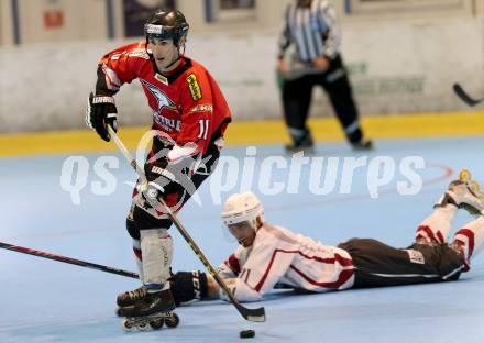 Inline-Hockey WM-Qualifikations-Turnier. Oesterreich gegen Lettland.  Daniel Oberkofler (Oesterreich). Steindorf, am 25.6.2016.
Foto: Kuess
---
pressefotos, pressefotografie, kuess, qs, qspictures, sport, bild, bilder, bilddatenbank