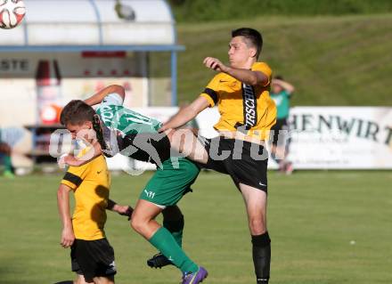 Fussball 1. Klasse B. Faakersee gegen Bad Bleiberg. Johannes Aichholzer, (Faakersee), Samir Huseinbasic  (Bad Bleiberg). Faakersee, am 7.8.2016.
Foto: Kuess
---
pressefotos, pressefotografie, kuess, qs, qspictures, sport, bild, bilder, bilddatenbank