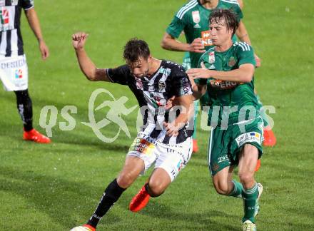 Fussball tipico Bundesliga. RZ Pellets WAC gegen SK Rapid Wien. Philipp Prosenik,  (WAC), Ivan Mocinic (Rapid). Lavanttal Arena Wolfsberg, am 21.8.2016.
Foto: Kuess
---
pressefotos, pressefotografie, kuess, qs, qspictures, sport, bild, bilder, bilddatenbank