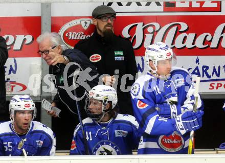 Eishockey Testspiel. VSV gegen Riessersee. Co-Trainer Markus Peintner, Trainer Greg Holst  (VSV). Villach, 26.8.2016.
Foto: Kuess
---
pressefotos, pressefotografie, kuess, qs, qspictures, sport, bild, bilder, bilddatenbank