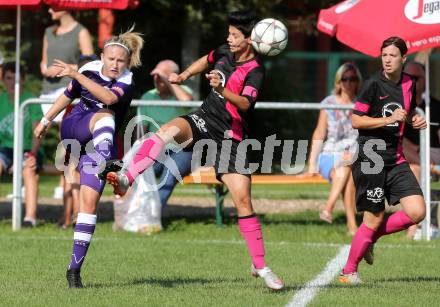 Fussball Frauen. OEFB Ladies Cup. FC Feldkirchen/SV Magdalensberg gegen Carinthians Spittal. Bianca Angelika Friesacher, (Feldkirchen/Magdalensberg),  Julia Anna Christoephl (Spittal). Deinsdorf, am 28.8.2016.
Foto: Kuess
---
pressefotos, pressefotografie, kuess, qs, qspictures, sport, bild, bilder, bilddatenbank