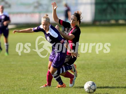 Fussball Frauen. OEFB Ladies Cup. FC Feldkirchen/SV Magdalensberg gegen Carinthians Spittal. Daniela Illgoutz, (Feldkirchen/Magdalensberg), Anna Lea Modre  (Spittal). Deinsdorf, am 28.8.2016.
Foto: Kuess
---
pressefotos, pressefotografie, kuess, qs, qspictures, sport, bild, bilder, bilddatenbank