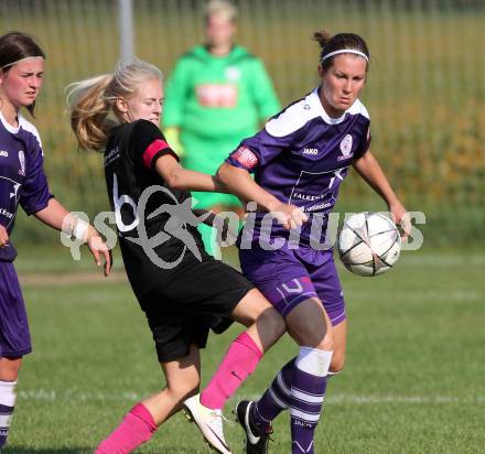 Fussball Frauen. OEFB Ladies Cup. FC Feldkirchen/SV Magdalensberg gegen Carinthians Spittal. Nadine Celine Just, (Feldkirchen/Magdalensberg),  Nina Vasileva Hristova (Spittal). Deinsdorf, am 28.8.2016.
Foto: Kuess
---
pressefotos, pressefotografie, kuess, qs, qspictures, sport, bild, bilder, bilddatenbank