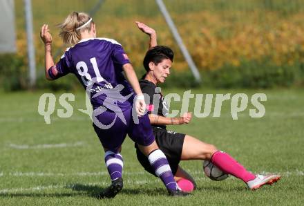 Fussball Frauen. OEFB Ladies Cup. FC Feldkirchen/SV Magdalensberg gegen Carinthians Spittal. Bianca Angelika Friesacher, (Feldkirchen/Magdalensberg),  Selina Sagmeister  (Spittal). Deinsdorf, am 28.8.2016.
Foto: Kuess
---
pressefotos, pressefotografie, kuess, qs, qspictures, sport, bild, bilder, bilddatenbank